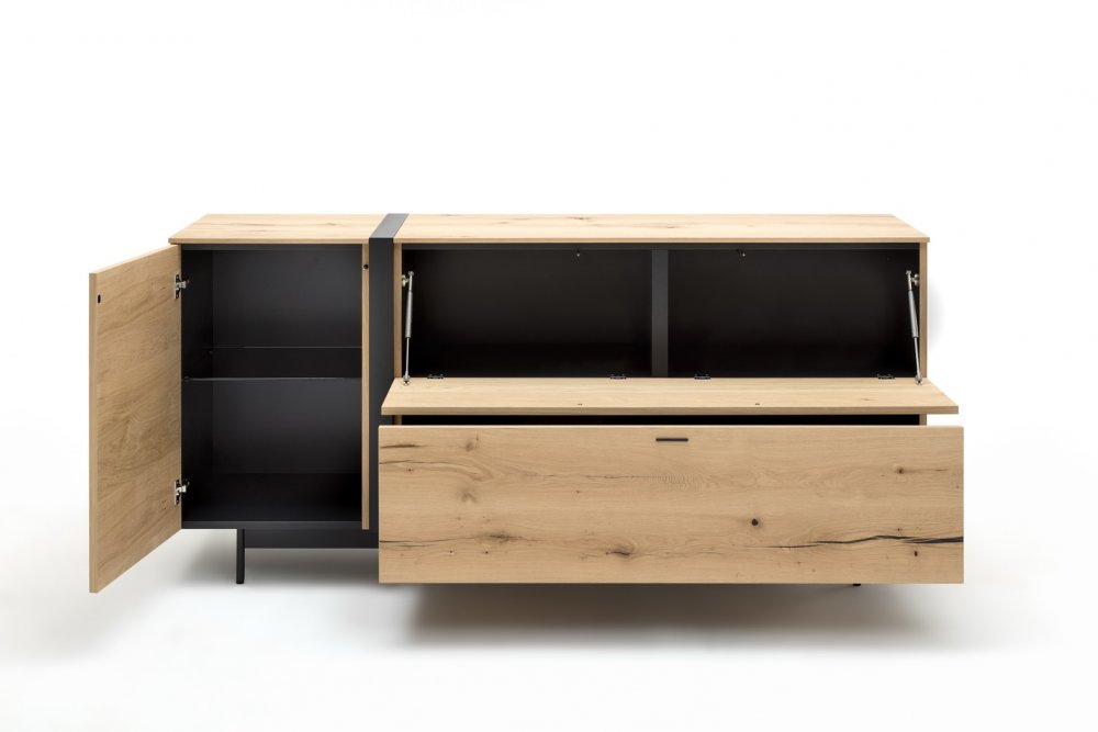 Buffet STYLE chêne naturel 1 porte 2 tiroirs